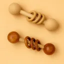 Wooden Three-Ring Rattle