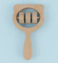 Wooden Three-Circle Rattle