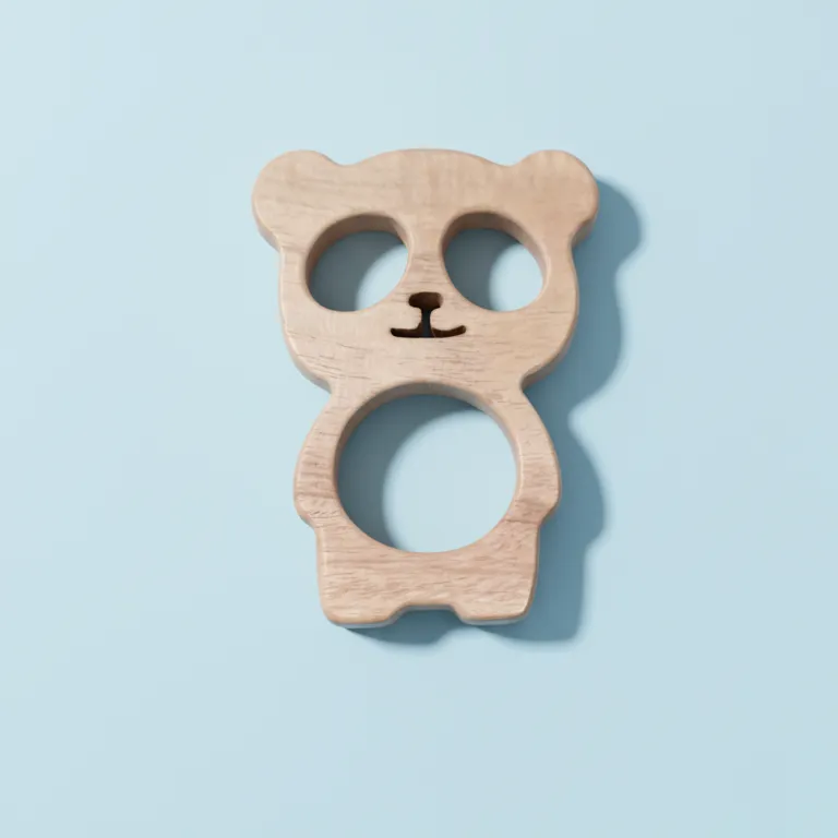 [18] Wooden Teddy Bear Teether