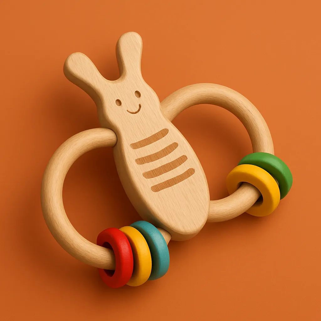 [1] Wooden Butterfly Rattle